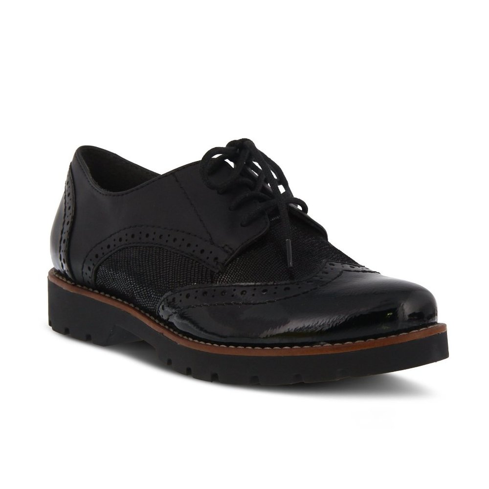 Spring Step Womens Stanley Oxford Size 8  Black